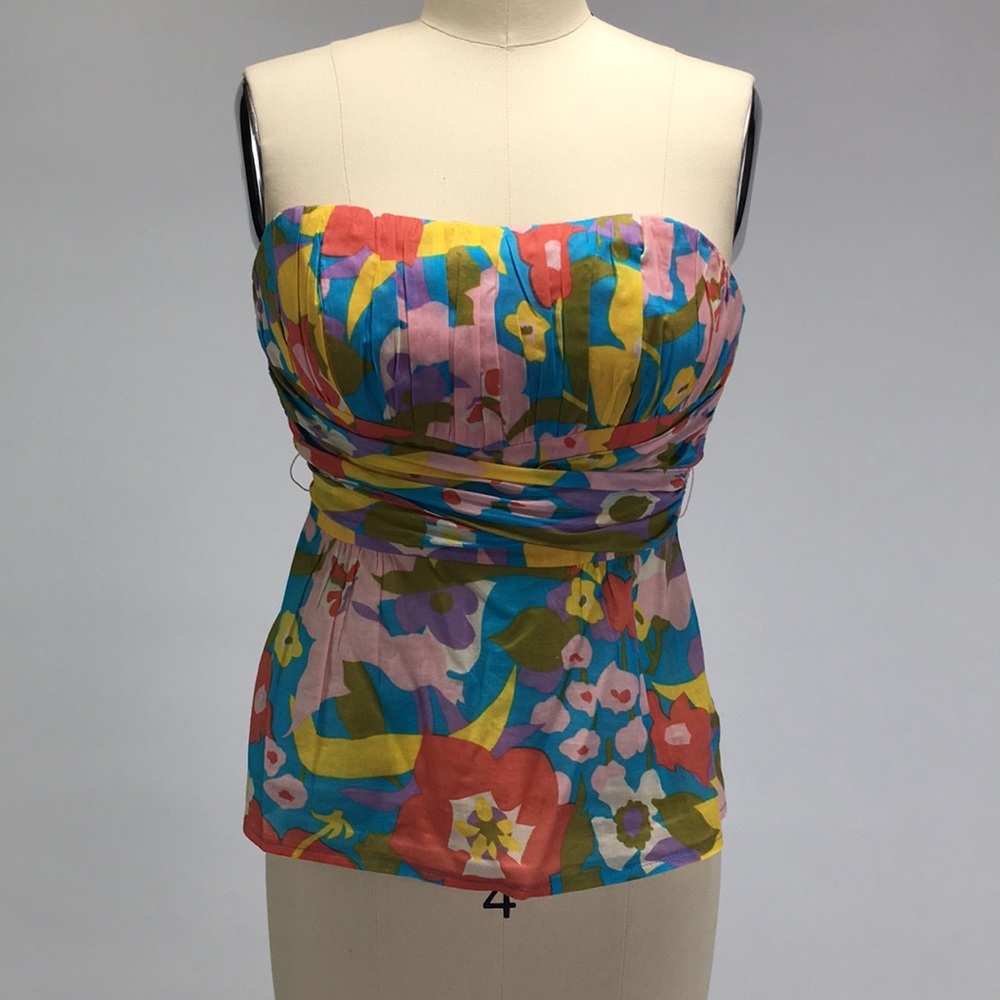Nanette Lepore Floral Strapless Top